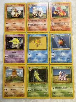 Pokemon Base Set Lot of 9 Unique Cards - Vintage - Ex Mint+ Charmeleon Drowzee - Image 1