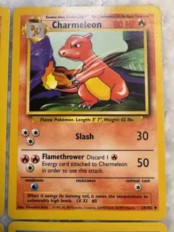 Pokemon Base Set Lot of 9 Unique Cards - Vintage - Ex Mint+ Charmeleon Drowzee - Image 4