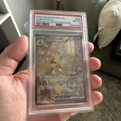 Alakazam EX Holo PSA 8 201/165 Sv: Scarlet & Violet 151 Pokemon Card 2023 NM MT - Image 1