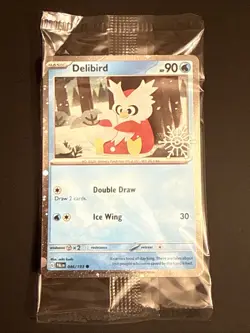 Delibird 2025 Pokemon Scarlet & Violet Promo Cards 046/193 Holiday Promo SEALED - Image 1