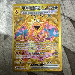 Pokemon TCG Charizard EX Obsidian Flames Holo Hyper Rare Card 228/197 Gold - Image 1