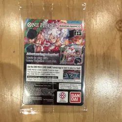 Bandai One Piece CCG Monkey.D.Luffy US Voyage Promo Full Art Holo Card ST01-003 - Image 2