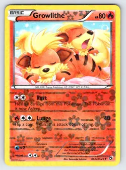 Growlithe RC4/RC25 B&W Legendary Treasures Pokemon Card Radiant Collection Lp/Mp - Image 1