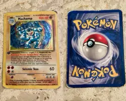 Machamp 8/102 Holo Rare 1st Edition Base Set WOTC Pokemon Card MP- - Image 1