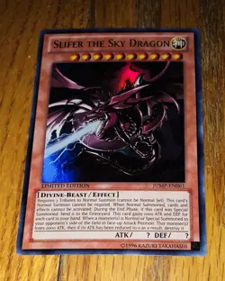 Yugioh Slifer The Sky Dragon JUMP-EN061 Limited Editiom Holo Foil Trading Card - Image 1