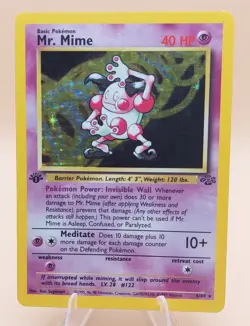 Mr. Mime (1st Edition) Holo Rare Jungle 6/64 Pokemon Card - WOTC 1999 - Image 1