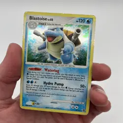 Pokemon TCG Blastoise Holo Rare Card 2/132 Secret Wonders 2007 Damaged - Image 1