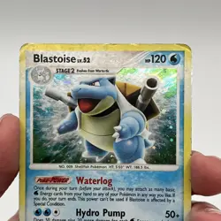 Pokemon TCG Blastoise Holo Rare Card 2/132 Secret Wonders 2007 Damaged - Image 3