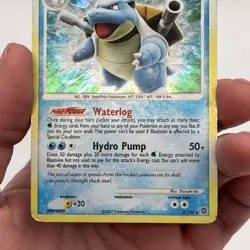 Pokemon TCG Blastoise Holo Rare Card 2/132 Secret Wonders 2007 Damaged - Image 4