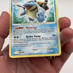 Pokemon TCG Blastoise Holo Rare Card 2/132 Secret Wonders 2007 Damaged - Image 5