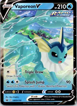Vaporeon V SWSH150 SWSH: Sword & Shield Promo Cards Promo Holofoil NM - Image 1