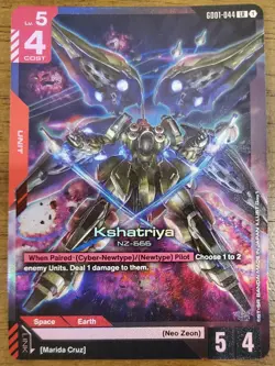 Gundam TCG Kshatriya LR English Card GD01-044 LR Newtype Rising NM - Image 1