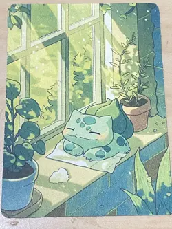 Japanese ART STYLE Bulbasaur Fan Full Art Pokemon Custom Card/perfect bookmark - Image 2