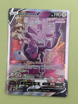 Pokemon Genesect V 255/264 Fusion Strike Alt Art Holo Card (NM) - Image 3