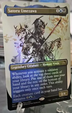 MTG Satoru Umezawa Foil Promo Kamigawa Neon Dynasty Japanese - Image 2