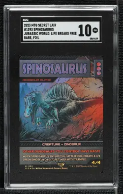 Jurassic World: Life Breaks Free - Spinosaurus Foil SGC 10 GEM - Image 1