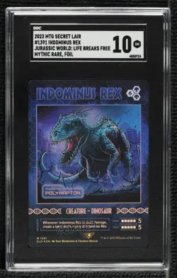 Jurassic World: Life Breaks Free - Indominus Rex Foil SGC 10 GEM - Image 1