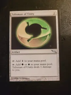 MTG Magic the Gathering Talisman of Unity (257/306) Mirrodin LP - Image 1