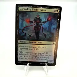 Magic The Gathering Marauding Blight-Priest Foundations FOIL LP - Image 1