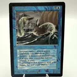 Magic The Gathering Limited Edition Beta Sea Serpent Regular MP - Image 1