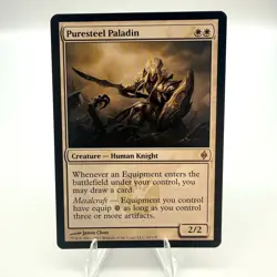 Magic The Gathering Puresteel Paladin New Phyrexia Regular NM - Image 1