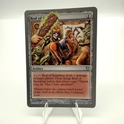 Magic The Gathering Rod of Spanking Unhinged Regular NM - Image 1