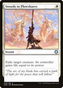 MTG SWORDS TO PLOWSHARES- GAME NIGHT FREE-FOR-ALL COMMANDER - WHITE INSTANT - Image 1