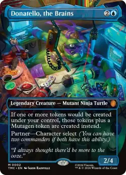 x1 Donatello, the Brains - Foil - Borderless M MTG Commander: Teenage Mutant Nin - Image 1