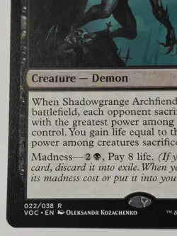 Shadowgrange Archfiend Commander: Innistrad: Crimson Vow Regular - Image 3