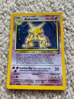 Alakazam Base Set 2 Holo Rare Pokemon Card 1/130 WOTC - HP Great Shape - Image 1