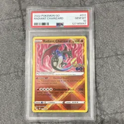 Pokemon Radiant Charizard 011/078 Pokemon GO Radiant Rare Holo PSA 10 - Image 1