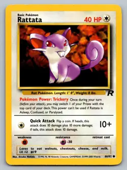 Pokemon TCG Team Rocket Rattata 66/82 - Image 1