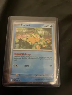 Pokemon Mega Evolution Psyduck Holo Black Star Promo Card 007 NM Condition - Image 1