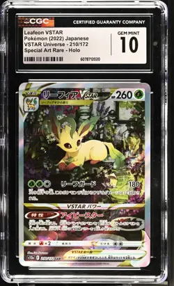Pokemon 2022 Leafeon VSTAR JP SAR-Holo VSTAR Universe #210 CGC 10 - Image 1