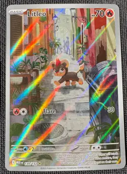 LITLEO 139/132 ILLUSTRATION RARE MEGA EVOLUTION POKEMON HOLO NM - Image 1