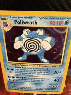 Pokemon Poliwrath 13/102 Base Set Holo Rare 1999 WOTC LP Unlimited - Image 2