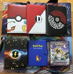 Vintage & Modern Pokemon Binders Charizard Charmander Pikachu Mewtwo - Image 1