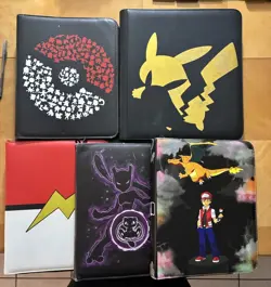 Vintage & Modern Pokemon Binders Charizard Charmander Pikachu Mewtwo - Image 3