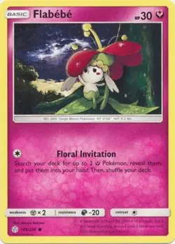 4x NM-Mint Flabebe - 149/236 - Common Pokemon Cosmic Eclipse - Image 1