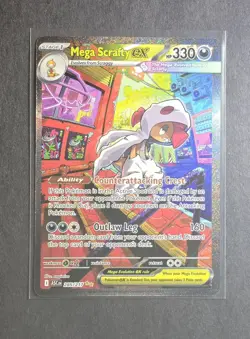 Pokemon Mega Scrafty EX SIR Secret Illustration Rare 285/217 Ascended Heroes - Image 2
