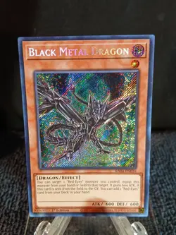 Yu-Gi-Oh Black Metal Dragon RA04 1st Edition Secret Rare Light Played - Image 1