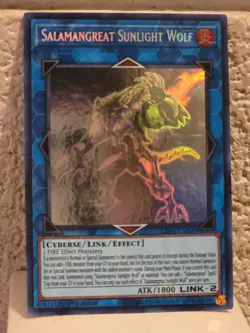 Yu-Gi-Oh! TCG Salamangreat Sunlight Wolf LD10-EN000 Ghost Rare 1st Edition LP - Image 2