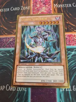 Yugioh Chaos Sorcerer PGLD-EN084 Gold Rare 1st Edition Near Mint - Image 1