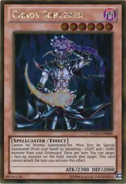 Yugioh! MP Chaos Sorcerer - PGLD-EN084 - Gold Rare - Unlimited Edition Moderatel - Image 1