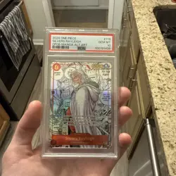 One Piece TCG PSA 10 Silvers Rayleigh Manga Alt Art English Two Legends OP08 - Image 1