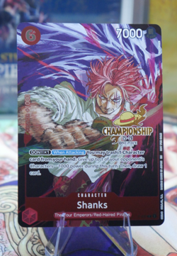 One Piece TCG Shanks P-083 Championship 25-26 Event Pack Promo Near Mint GOLD - Image 1