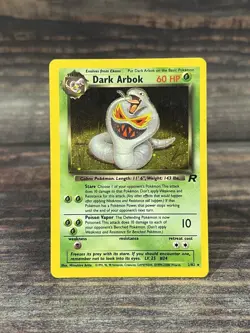 Pokemon Vintage Dark Arbok Holo Rare TCG Card 2/82 WotC - Image 1
