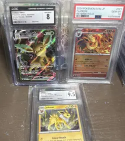 Pokemon graded card lot of 2 Gem Mint CGC 1 PSA 10 🔥 Eevee evolution lot 🔥 - Image 1