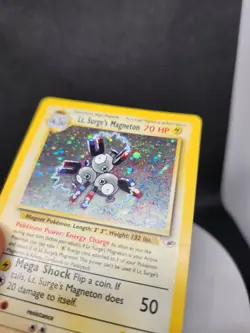 LT Surges Magneton 8/132 Gym Heroes Holo Rare Vintage Pokemon TCG Card LP - Image 4