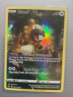 Pokemon TCG Bidoof Holo Ultra Rare Card Crown Zenith: Galarian Gallery GG29/GG70 - Image 1